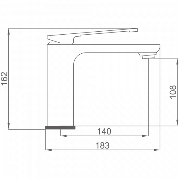 Смеситель для раковины, латунь, черный HB 10817-7