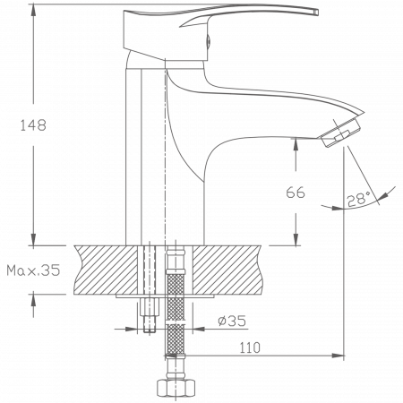 Смеситель для раковины Haiba HB 1070