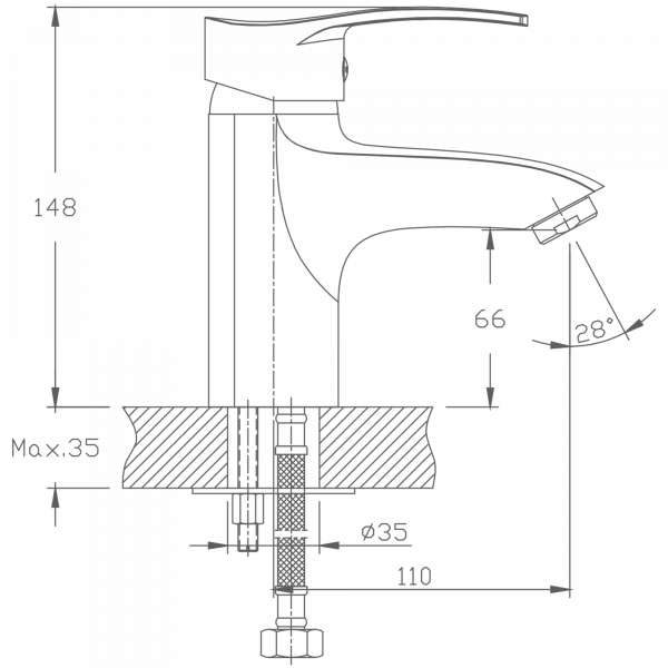 Смеситель для раковины Haiba HB 1070