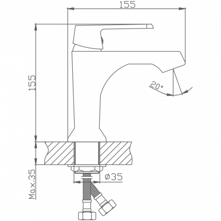 Смеситель для раковины Haiba HB 10804