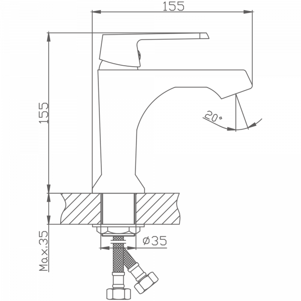 Смеситель для раковины Haiba HB 10804