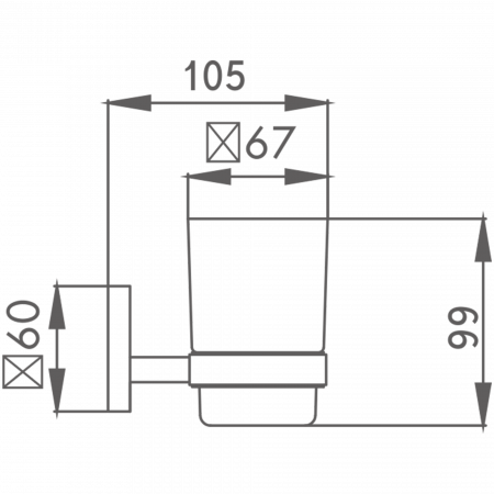 Держатель стакана HB 9006