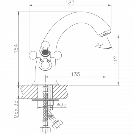 Смеситель для раковины Haiba HB 1019