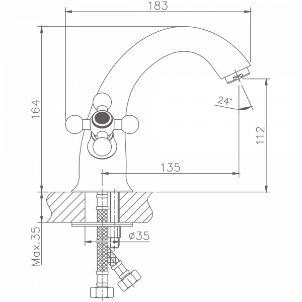 Смеситель для раковины Haiba HB 1019-4