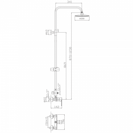 Душевая система Haiba HB 2411