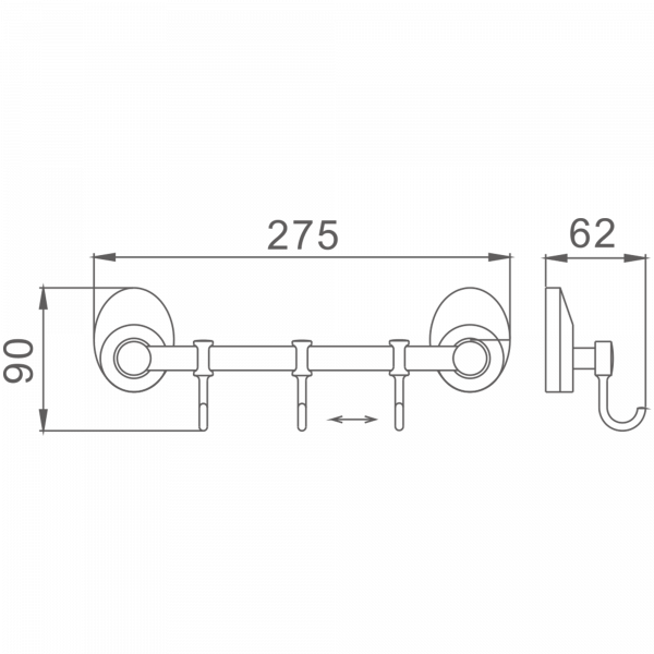 3 крючка Haiba HB 1615-3