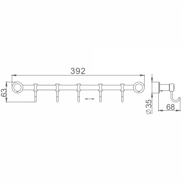5 крючков Haiba HB 205-5