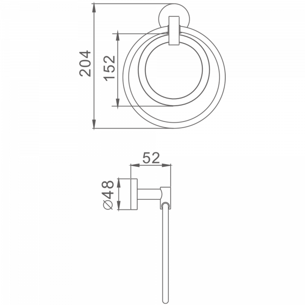 вешалка "кольцо двойное" Haiba HB 1704-1