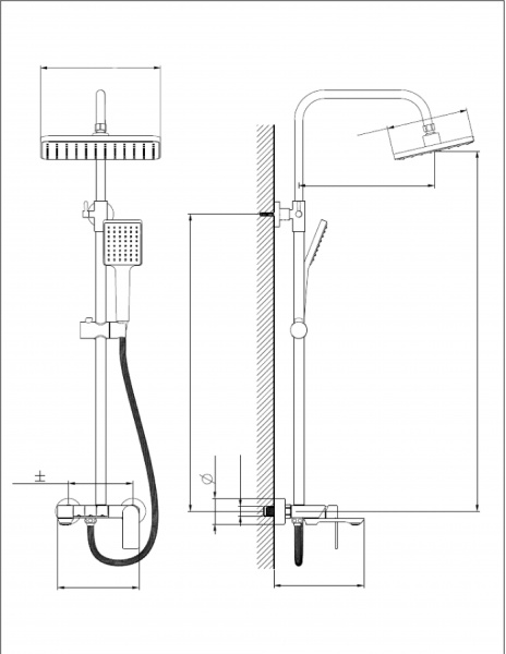 Душевая система Haiba HB 24639-3