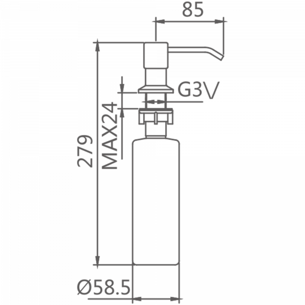 Дозатор для кухонной мойки металл Haiba HB 403