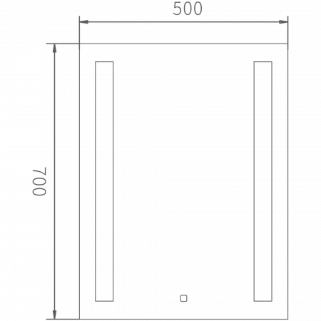 Зеркало LED 500*700 мм HB 663
