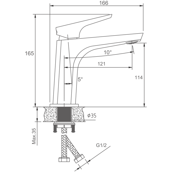 Смеситель для раковины
черный HB10726-7