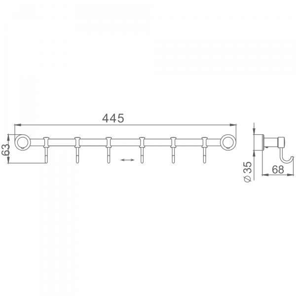 6 крючков Haiba HB 205-6