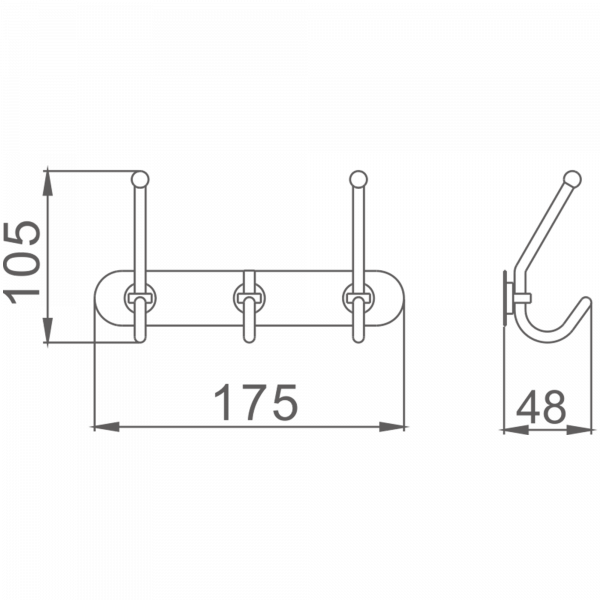 3 крючка Haiba HB 201-3