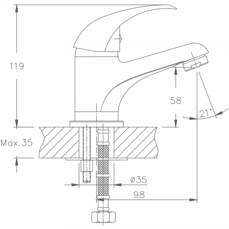 Смеситель для раковины Haiba HB 1015