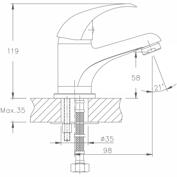Смеситель для раковины Haiba HB 1015