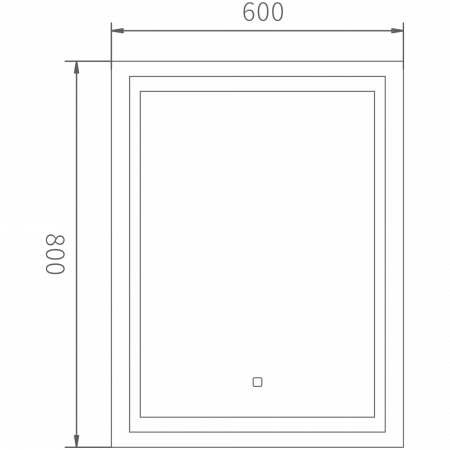 Зеркало LED 600*800 мм HB 660
