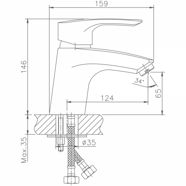 Смеситель для раковины Haiba HB 1066