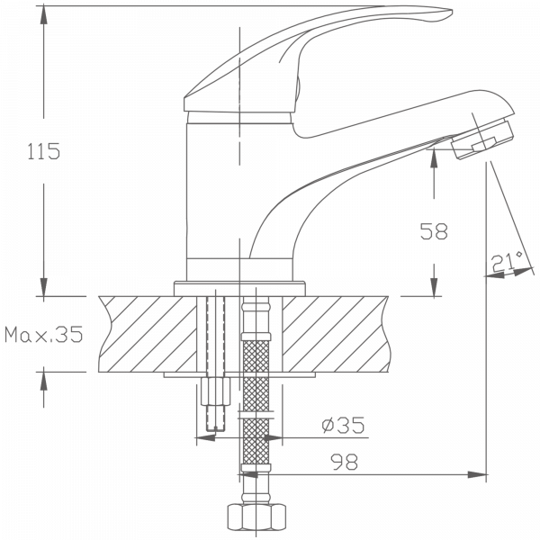 Смеситель для раковины Haiba HB 1036