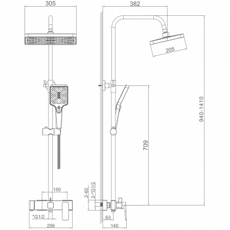 Душевая система Haiba HB 24512