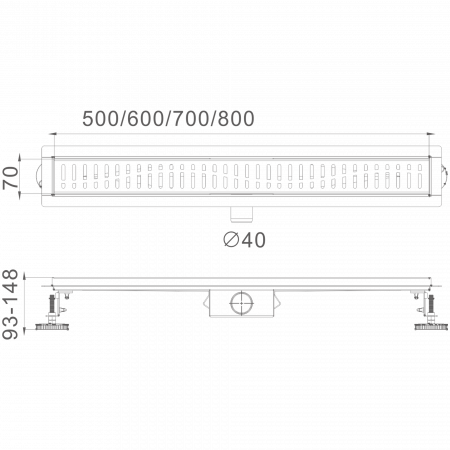 Трап Haiba HB 93800-7, черный