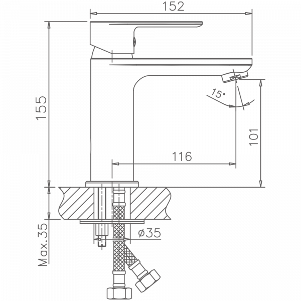 Смеситель для раковины Haiba HB 10505-8
