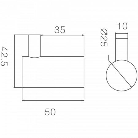 Крючок, хром HB 8405-1