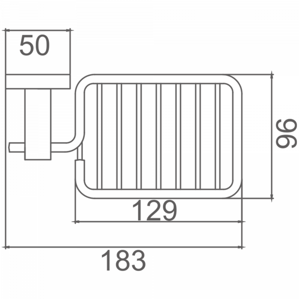 Мыльница металлическая, черный HB 8902-1