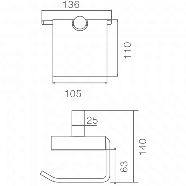 Держатель для туалетной бумаги, черный HB 8403-7