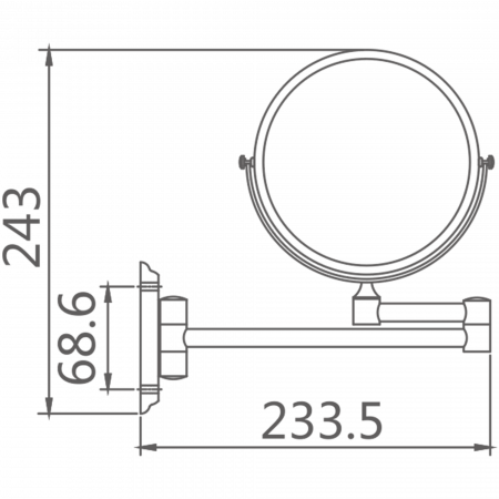 Зеркало увеличительное Haiba HB 6106