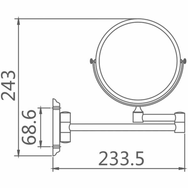 Зеркало увеличительное Haiba HB 6108
