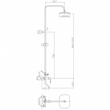 Душевая система Haiba HB 2405