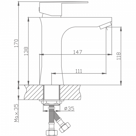 Смеситель для раковины Haiba HB 10802