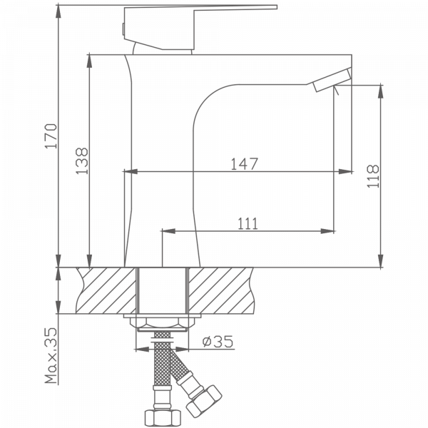 Смеситель для раковины Haiba HB 10802