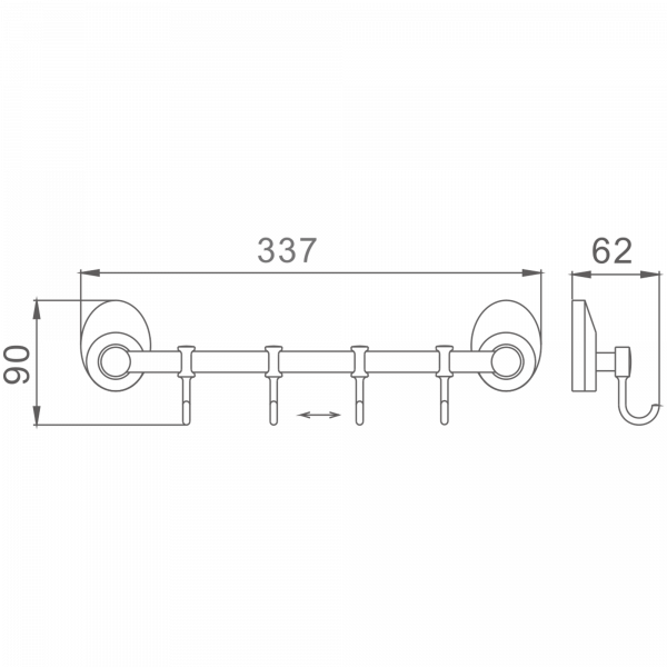 4 крючка Haiba HB 1615-4