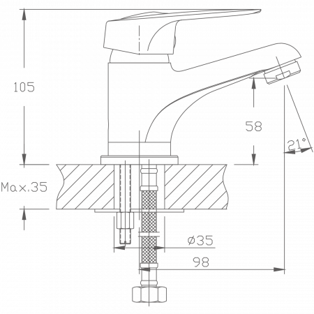 Смеситель для раковины Haiba HB 1037