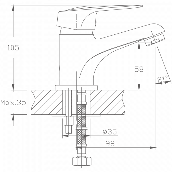Смеситель для раковины Haiba HB 1037