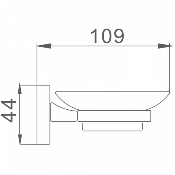 Мыльница стеклянная навесная Haiba HB 8602