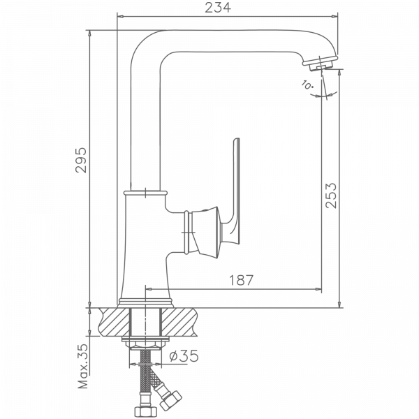 Смеситель для кухни Haiba HB 70181-5, золото