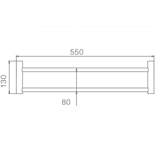 Держатель для полотенец, двойной 600 мм, бронза HB 8409-4