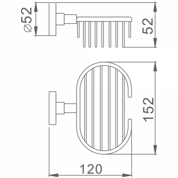 Металлическая Мыльница навесная Haiba HB 1702-1