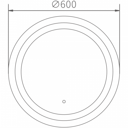 Зеркало LED 600 мм HB 662