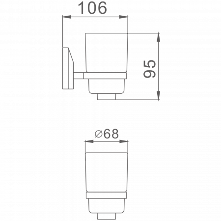 Деражатель стакана Haiba HB 1606