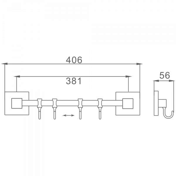 4 крючка Haiba HB 8615-4