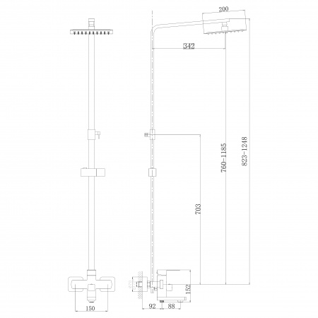 Душевая система Haiba HB 24803