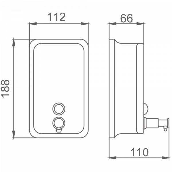 Дозатор жидкого мыла хром Haiba HB 402