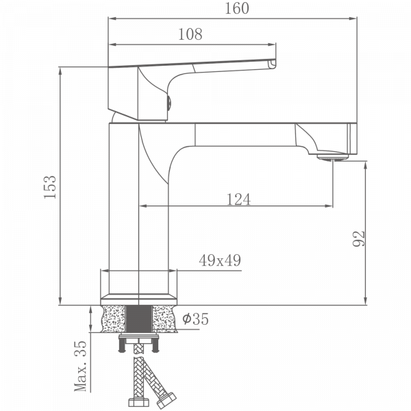 Смеситель для раковины Haiba HB 10512