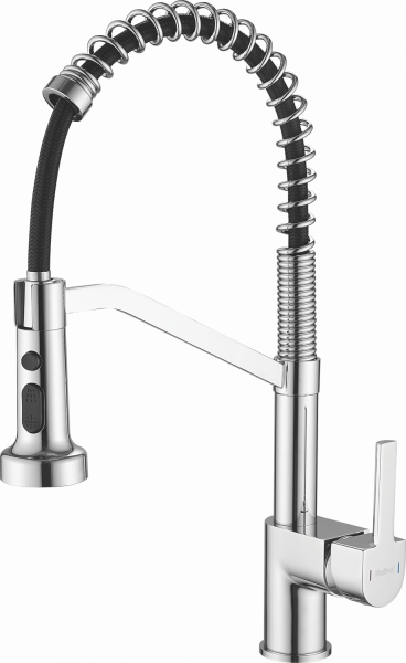 Смеситель для кухни, гибкий излив, латунь, хром HB 73826