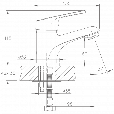 Смеситель для раковины Haiba HB 1016