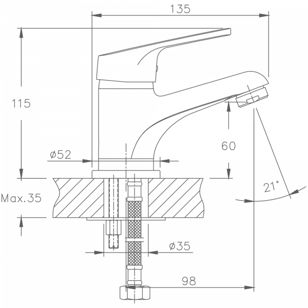 Смеситель для раковины Haiba HB 1016